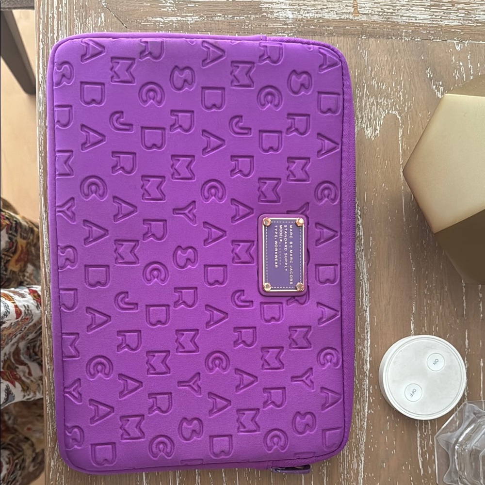 Marc Jacobs Purple Embossed Tablet Sleeve